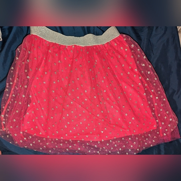 NWT, Pink with silver hearts, tulle skirt- girls youth size large 12/14 - Picture 4 of 5
